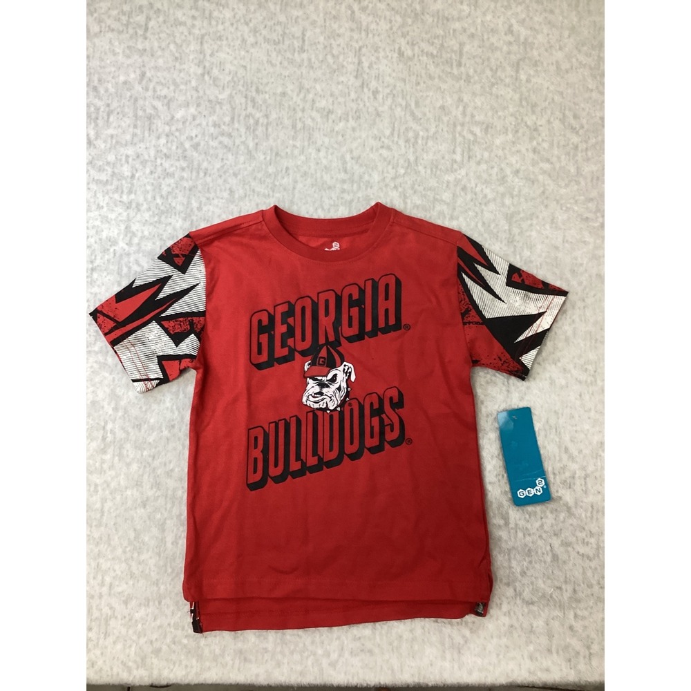Gen2 Georgia‎ Bulldogs Kids Red Graphic T-Shirt Size M 5/6 9K4B3FG6N-C73 NEW